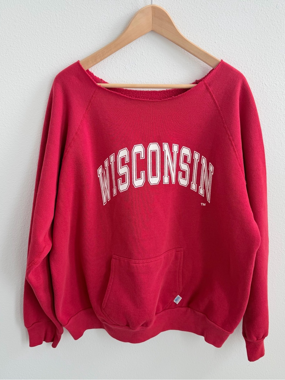 Wisconsin off-the-shoulder sweatshirt